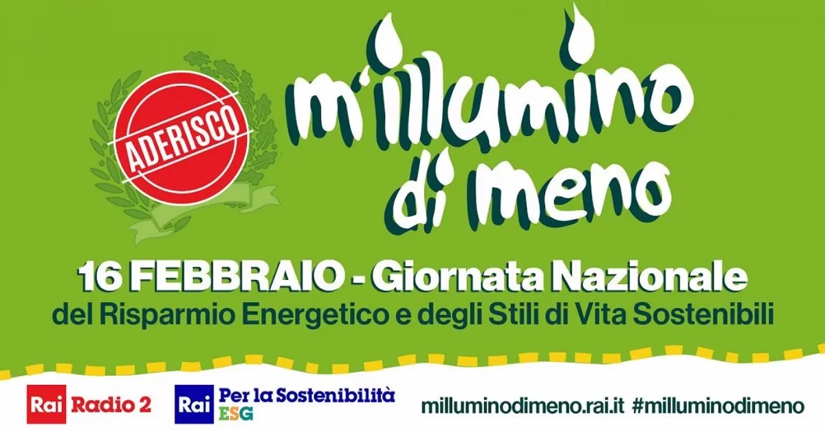 Giovedì 16 febbraio luci spente per “M’illumino di meno”