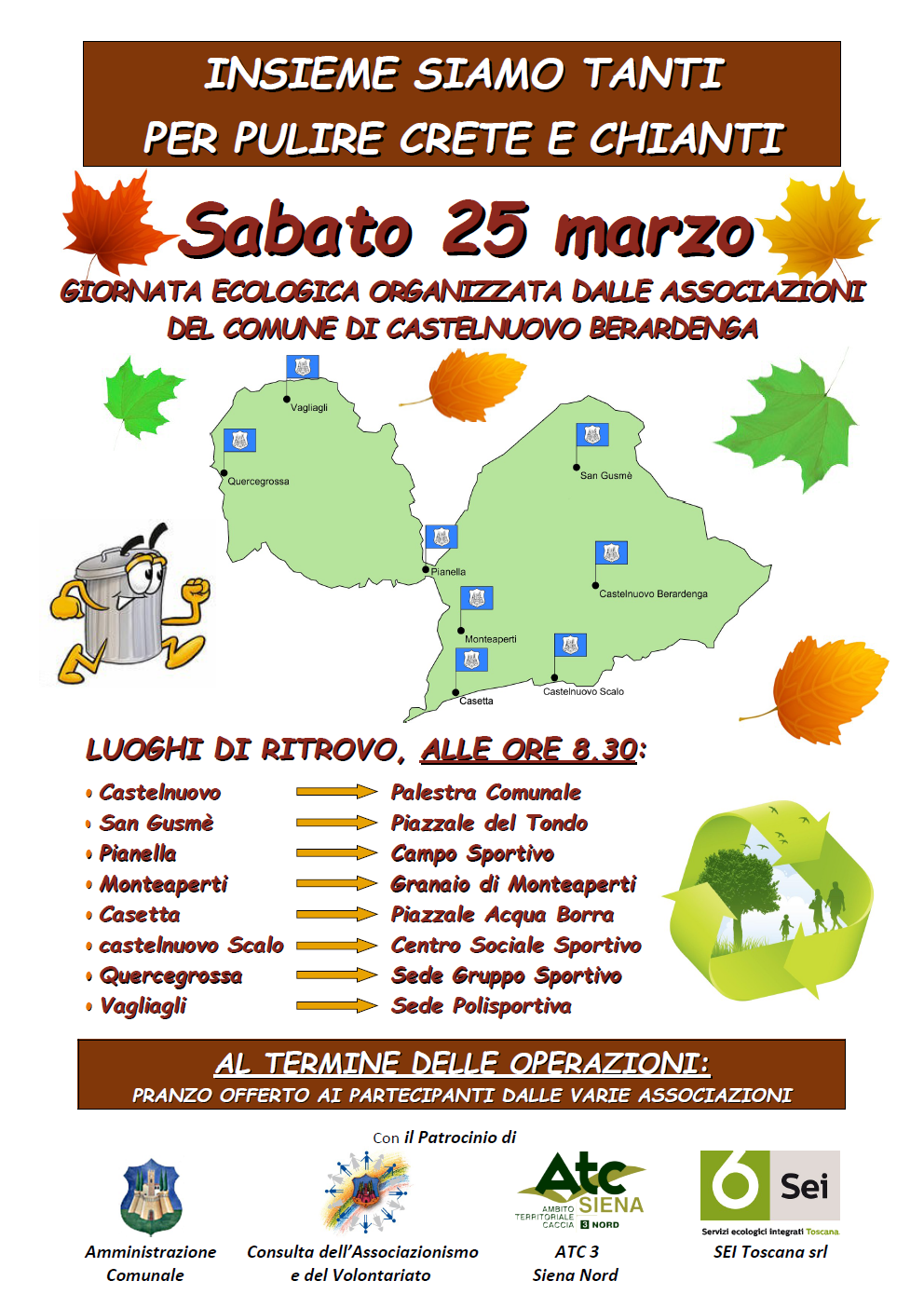 Sabato 25 marzo torna l’appuntamento con la Giornata ecologica