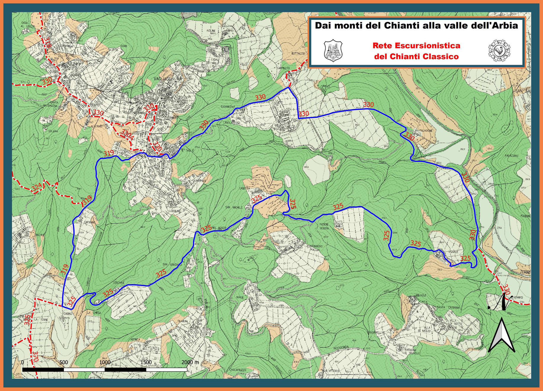 Dai monti del Chianti alla valle dell'Arbia