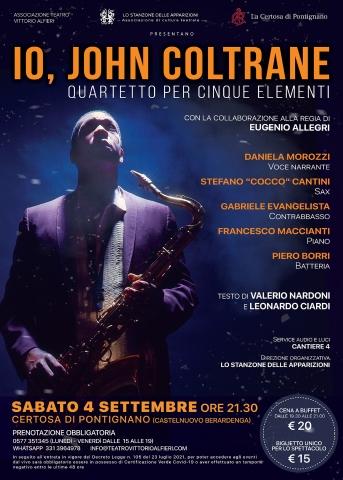 Sabato 4 settembre serata jazz alla Certosa di Pontignano in omaggio al sassofonista John Coltrane