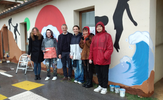 Nuovo murale firmato dagli studenti del Liceo Artistico di Siena