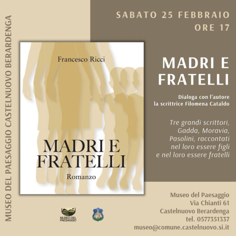 Al Museo del Paesaggio fa tappa il romanzo “Madri e fratelli” di Francesco Ricci (sabato 25 febbraio)