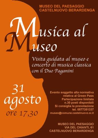 Martedì 31 agosto la grande musica classica protagonista al Museo del Paesaggio