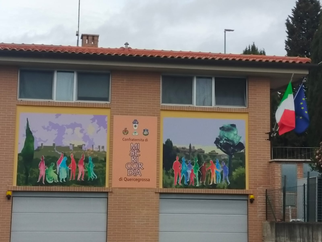 A Castelnuovo Berardenga un murales sul valore del volontariato alla Misericordia di Quercegrossa 